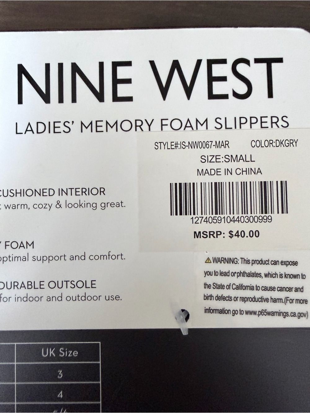 Nine West Gray Fuzzy Slippers - Picture 4 of 5